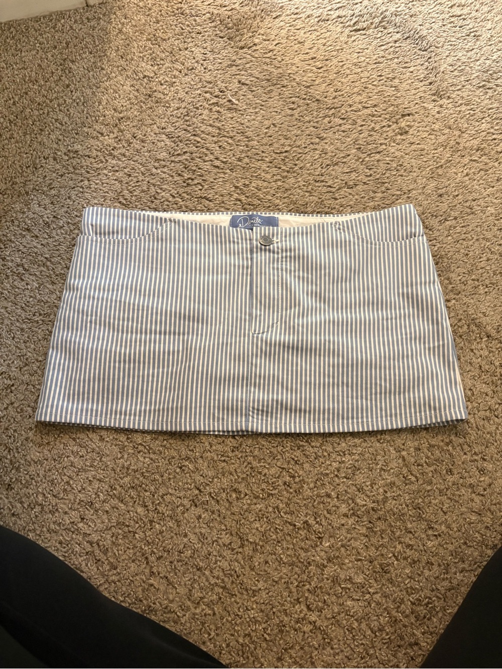 Aeropostale Blue and White Striped Mini Skirt